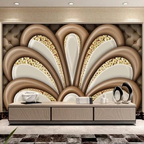 Custom 3D Wallpaper European Style Diamond Soft Pack Jewelry Mural Luxury Bedroom Living Room Sofa TV Background Home Decoration