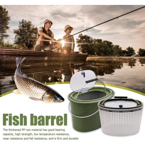 Outdoor Fishing Bucket Breathable Live Fish Storage Box Fishing Tackle Outdoor Portable Easy Fishing Carrying Container