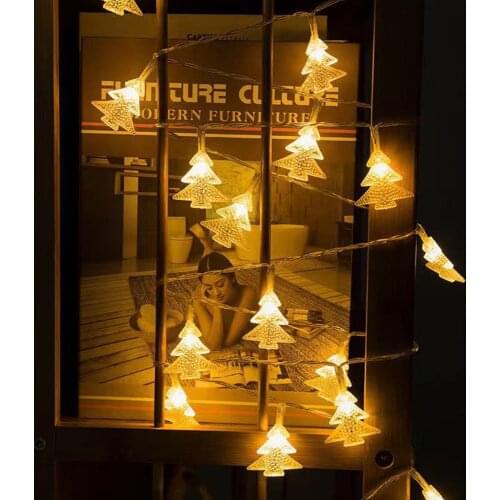 10/30/40/50/80leds LED Christmas Tree String Lights Battery Powered Lamp Festival Party Room Garland Outdoor Patio Decoration