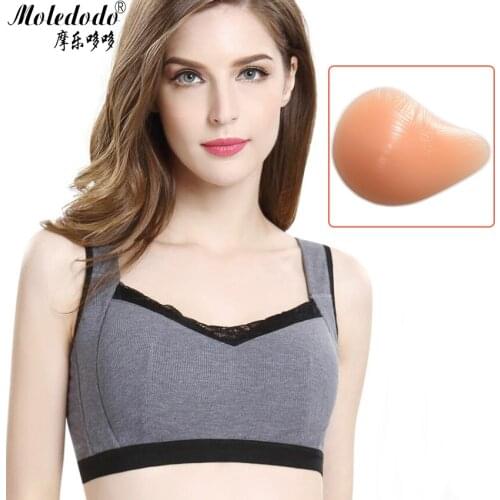 Silicone Breast and the Mastectomy Bra 3XL for Breast Cancer Women Designed with Pockets Fill Fake Boobs Breast Prosthesis D40
