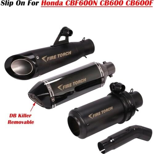 Slip On For Honda CB600 CB600F Variation Hornet 600 Motorcycle Exhaust Escape System Mid Link Pipe DB killer connection tail gas