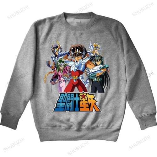 Homme cotton hoodie loose Knights of the Zodiac hoodies Mens Cartoon Knights of the Zodiac hoodies unisex brand sweatshirt