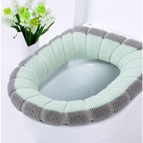 Bathroom Toilet Seat Closestool Washable Soft Warmer Mat Pad Cushion wc