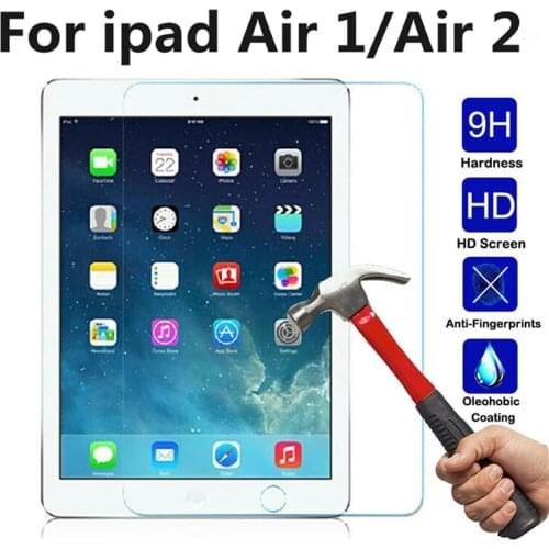 9H Tempered Glass for iPad Air 1 / Air2 Pro 9.7 Screen Protective Film for iPad 2017 2018 9.7 inch Scratch Resistant Glass