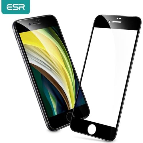 ESR Tempered Glass For 2020 iPhone SE 2nd 9/8/7 Full Coverage Front Cover Film High Definition Anti Buly-Ray Screen Protector