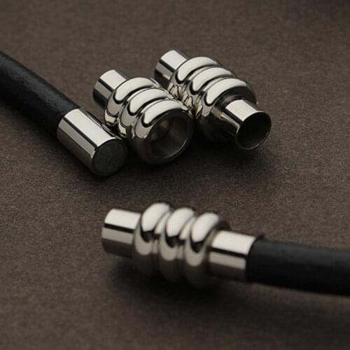 1pcs/lot Stainless Steel Magnetic Clasps Hooks Connector Fits 5mm Round Leather Cord Necklaces Bracelets Jewelry Findings