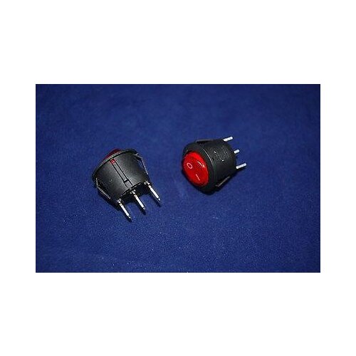 20 Pcs RED Light Illuminated 2 Position Rocker Switch 3 Pin