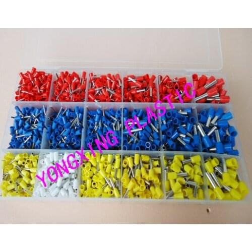 2020pcs/box insulated termial block cord end terminal 8 size four color E0506/E0508/E7508/E7510/E1008/E1508/E2508/E4009