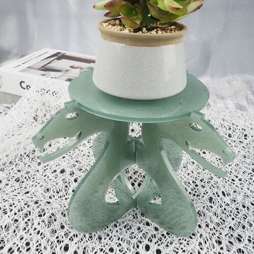 3Pcs/set Snake Style Plant Display Stand Silicone Mold Pot Maker Desktop Display Rotating Ornaments Flower Pot Holder Resin Mold