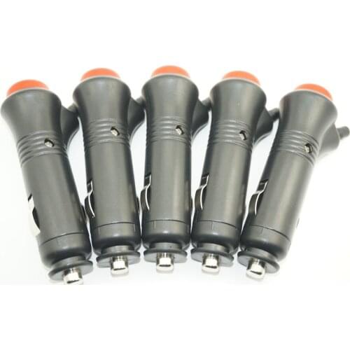 5Pcs/Lot 12V Auto Car Cigarette Lighter Socket Plug Connector With Fuse LED & Switch