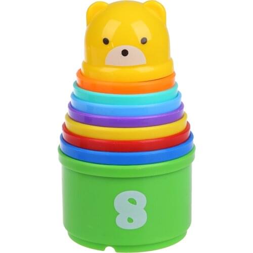 9 Stacking Stacks Learning Count Number Cups Tower Baby and Toddler Activity TOY