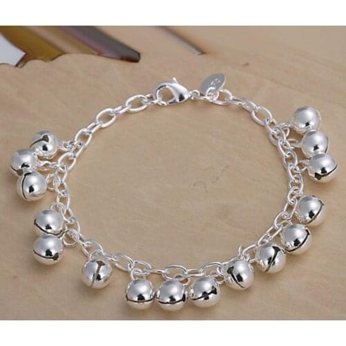 925 jewelry silver plated jewelry bracelet fine fashion tinkle pendant bracelet top quality wholesale and retail SMTH056
