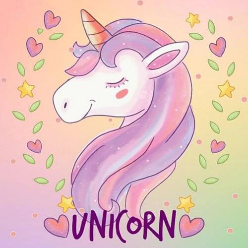 5D DIY Diamond Painting Cartoon Unicorn Horse Picture Cross Stitch Embroidery Wall Art Full Round&square Drill Home Decoration