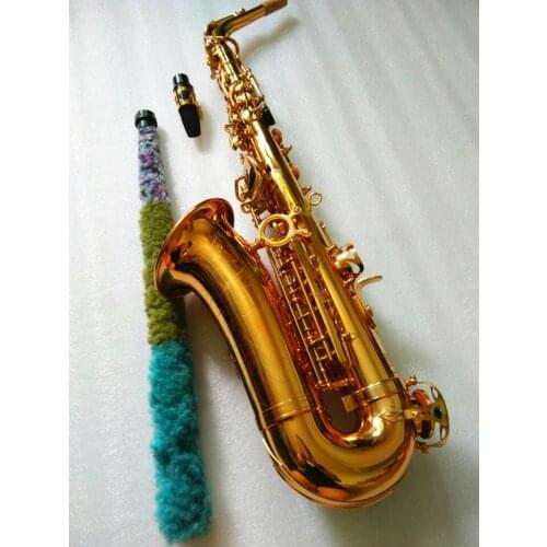 Alto saxophone High Quality Alto Eb Saxophone Professional Musical Instrument Brass Gold Plated Sax Pearl Buttons With