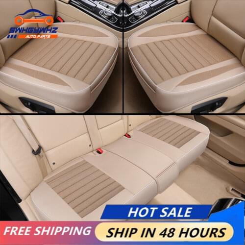 Car Seat Cover,Flax Cushion Seasons Universal Breathable For Most Four-Door Sedan&SUV Ultra-Luxury Car Seat Protection