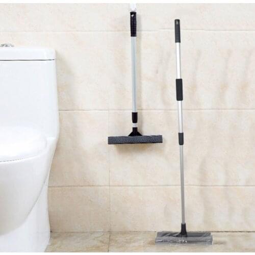 Home Glass Cleaning Tool Double-sided Telescopic Rod Window Cleaner Squeegee Wiper Long Handle Sponge Cleaner Brush nice