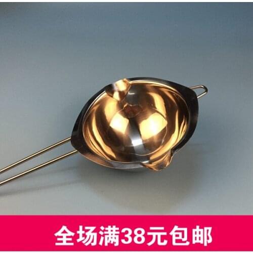 DIY water bath pot melting candle tool stainless steel pot with handle simple melting pot