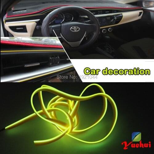 Hot Sale 12V Sound Activated Driver By 2.3mm-Skirt 3 Meters EL Wire Cars/Ships Internal and Easter Party Decoration