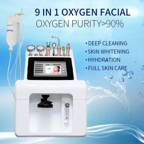 Good Quality Multifunction Professional 9 In 1 Oxygen Inject Aqua Jet Peel Hydro Dermabrasion Facial Skin Care Beauty Machine