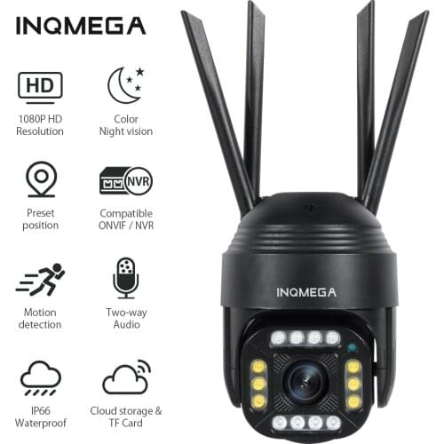 INQMEGA WIFI PTZ Camera Security Monitor 2MP Sphere Metal Material Day and Night Full Color CCTV Surveillance Camera