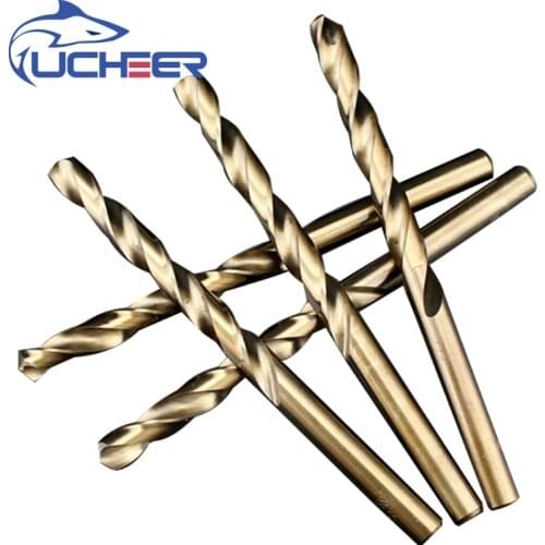 UCHEER 1set Cobalt Drill Bits For Metal Wood Working M35 HSS Co Steel Straight 1-13mm Twist Drill Bit Power Tools Drillfor