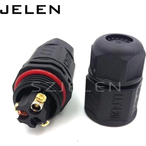 LLT L20 , 3 pin Waterproof connector,IP67, No soldering, LED power connector, outdoor wire connector 3 pin