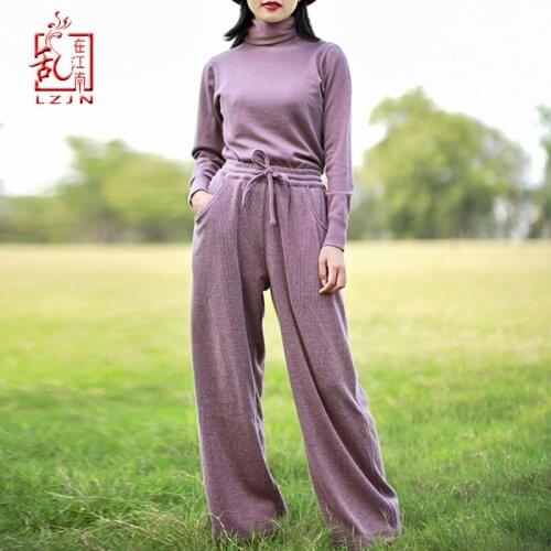 Женские трикотажные брюки LZJN China At AliExpress