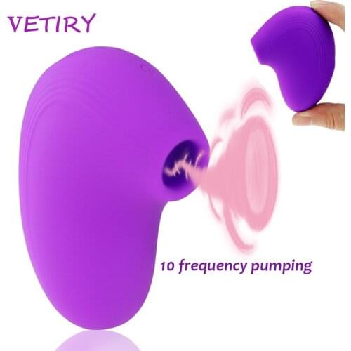 VETIRY Powerful Clit Sucker Vibrator Oral Licking Tongue Nipple Sucking Blowjob Clitoris Stimulator Etotic Sex Toys for Women