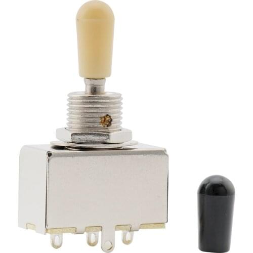 Musiclily Metric 3 Way Guitar Sealed Box Pickup Toggle Switch, White Tip