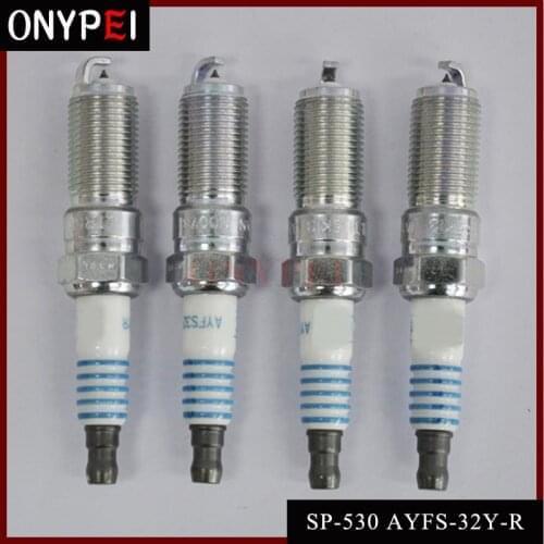 Set Of 4 SP-530 AYFS-32Y-R Iridium Spark Plugs For FORD LINCOLN ILTR5K13 SP530 AYFS32YR