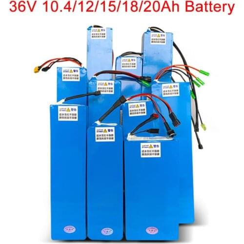 36V Battery 10.4/12/15/18/20Ah Lithium Battery Pack for ebike Electric Scooter Folding Bicycle Universal Shell Size Customizable