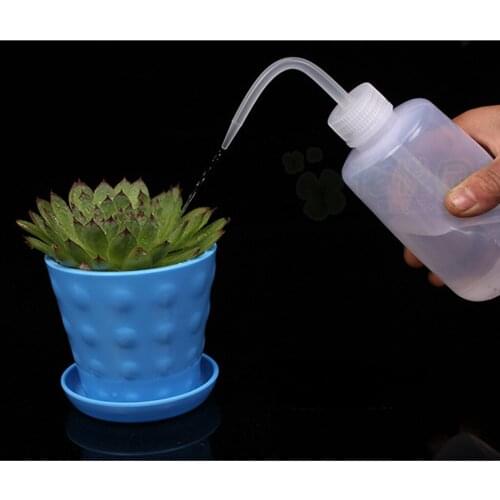 Durable 100/250/500ML Plastic Plant Flower Watering Bottle for Garden Indoor Transparent Light Water Beak Pouring Kettle Tool