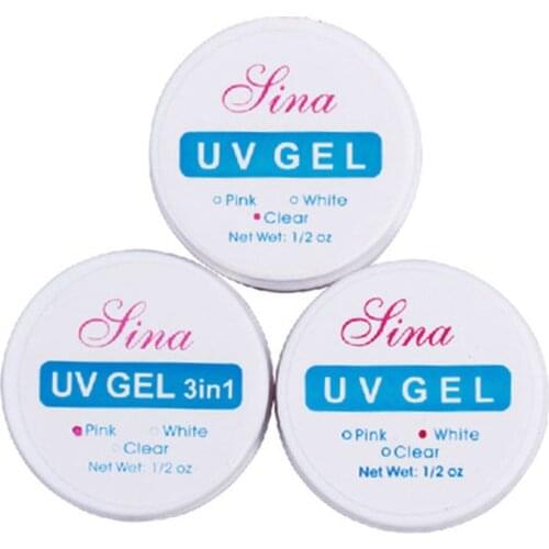 Clear Nail Art UV Builder Gel Manicure Tips Glue Kit for Nail Polish Decal MU8669