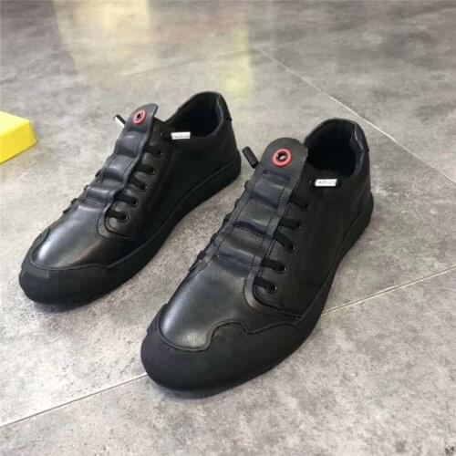 Qianruiti Hot Selling Lazy Men Shoes Lace Leather Casual Shoes Comfortable Man Shoes For Outdoor sports Dancing Daily Footwear