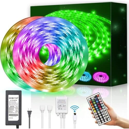 10m 60W LED Strip Light RGB Tape Lamp SMD 5050 Waterproof for TV Desktop Screen Cafe Restaurant Exquisite Ornaments