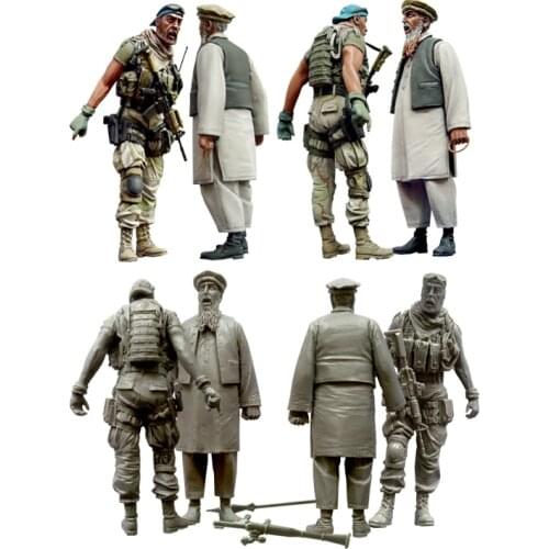 [tuskmodel] 1 35 scale resin model figures kit US special forces operators three