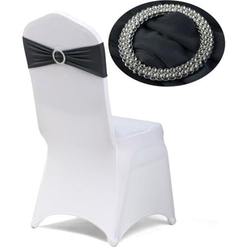 High Quality Lycra Chair Band Spandex Chair Sashes For White Spandex Chair Cover Event Party Wedding Decoration