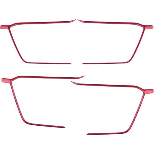 1Set Red Inner Door Upper Armrest Stripe Cover Trims Fit For Toyota RAV4 2019-2020