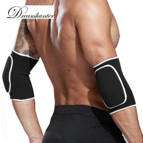 1 Pair Compression Arm Warmer Elbow Protection Running Cycling Basketball Anti Collision Arm Sleeves Brace Sports Gym Elbow Pads