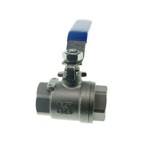 1)DN40 G1.5" Port Size Female Straight Full Port 304 Stainless Steel Ball Valve