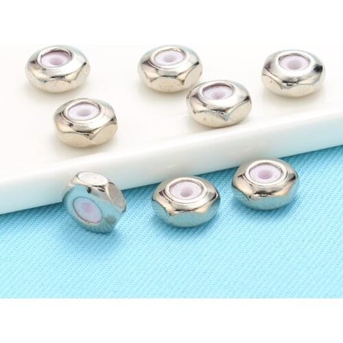 10pcs big hole positioning beads copper expansion Rubber Spacer Bead Necklace Bracelet Adjustment for jewelry making