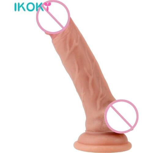 17/19cm Big Dildos Artificial Penis Sex Toys for Women Female Masturbator Butt Anal Plug Vagina Massager Suction Machine Adults