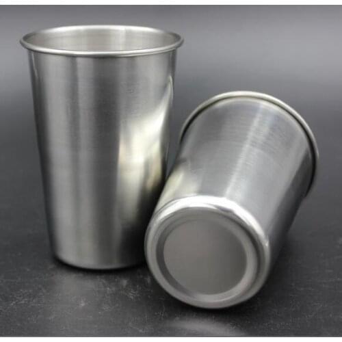 500ML Stainless Steel Cups 16oz Tumbler Pint Glasses Metal Cups Hand Beer Cup Drinkware