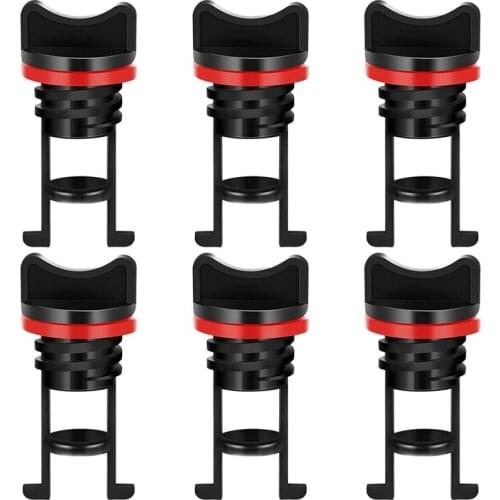 6 Pieces Plastic Hull Drain Plug Kit Kayak Canoe Boat Drain Holes Plugs Replacement Accessories for Outdoors Camping