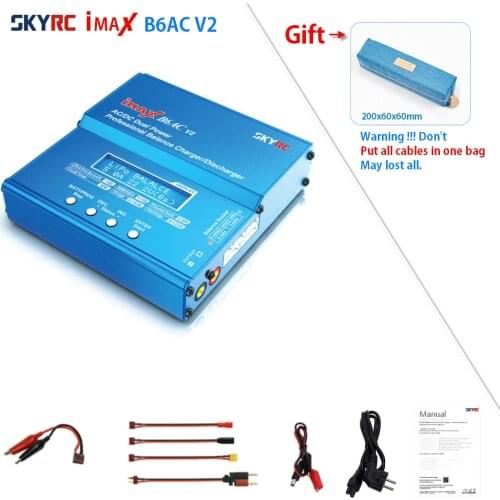 Original SKYRC iMAX B6AC V2 6A Lipo Battery Balance Charger LCD Display Discharger For RC Model Battery Charging Re-peak Mode