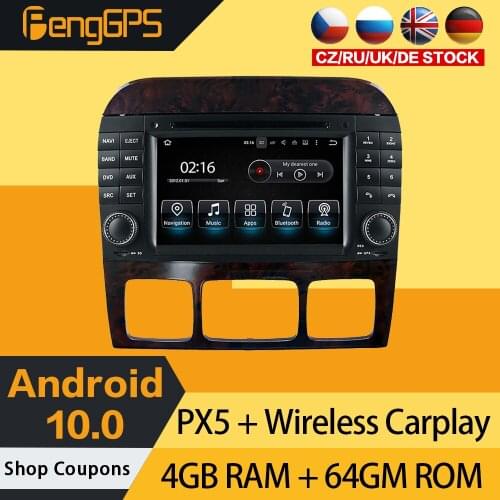 CD DVD Player For Mercedes Benz S W220 1998-2005 Android Radio Multimedia Touchscreen GPS Navigation Headunit Stereo Carplay PX5
