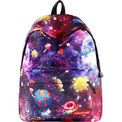 CH1505-D4 New Fashion star shoulder bag Students School Bag Nylon Print Backpack Female Short trip Casual Backpack