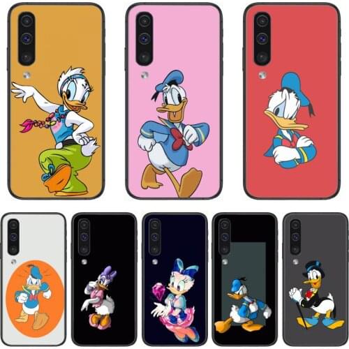 Phone Case Disney Duck Donald Phone Case Hull For Samsung Galaxy A 3 5 6 7 8 9 E 2018 Plus 2017 E S Black Shell Art Cell Cover