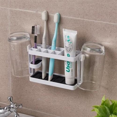 Electric Toothbrush Holder Plastic Toothbrush Holder Toothpaste Storage Rack ooth Brush Dispenser Bathroom Storage Rack Bathroom