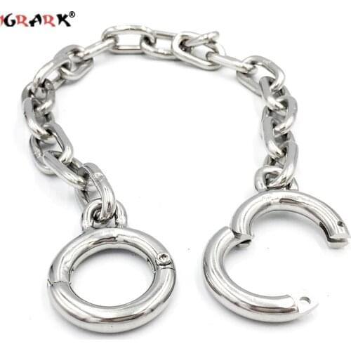 Adjustable Stainless Steel Thumb Toes Bondage Cuffs Slave Torture Bondage Shackles Manacles For Couples SM
